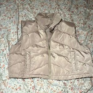 Love Streak Light Beige Puffer Vest
